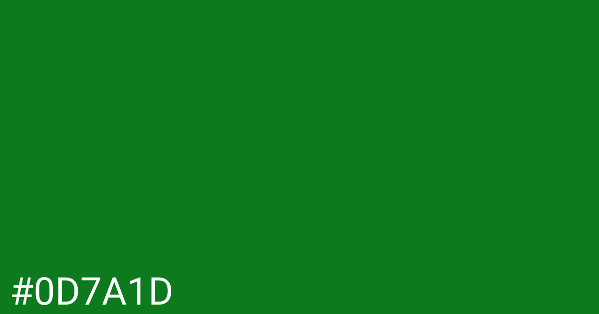 Hex color #0d7a1d graphic