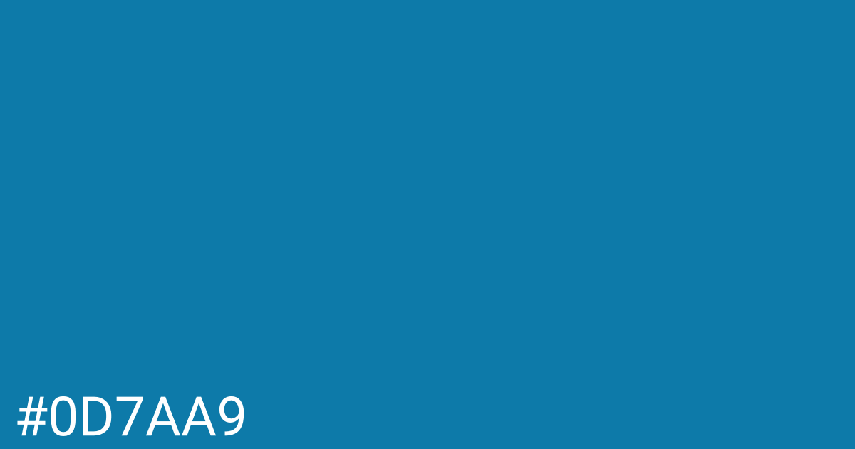Hex color #0d7aa9 graphic