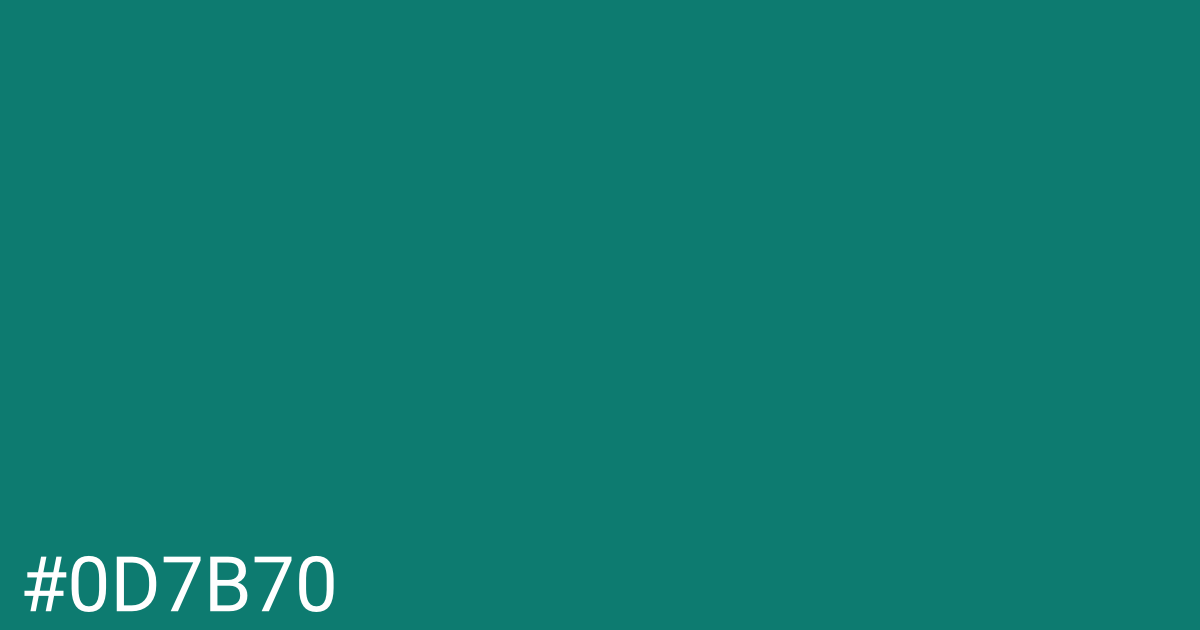 Hex color #0d7b70 graphic