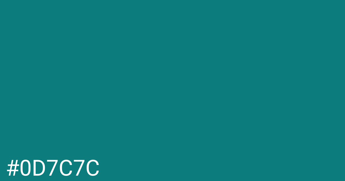 Hex color #0d7c7c graphic