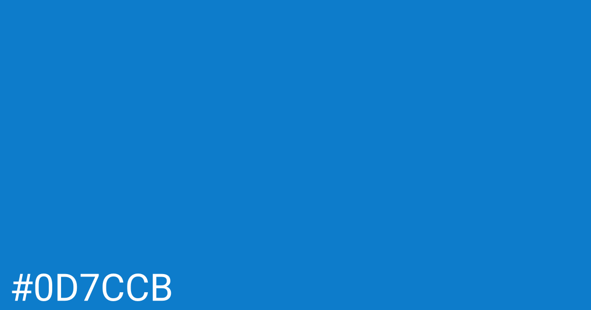 Hex color #0d7ccb graphic