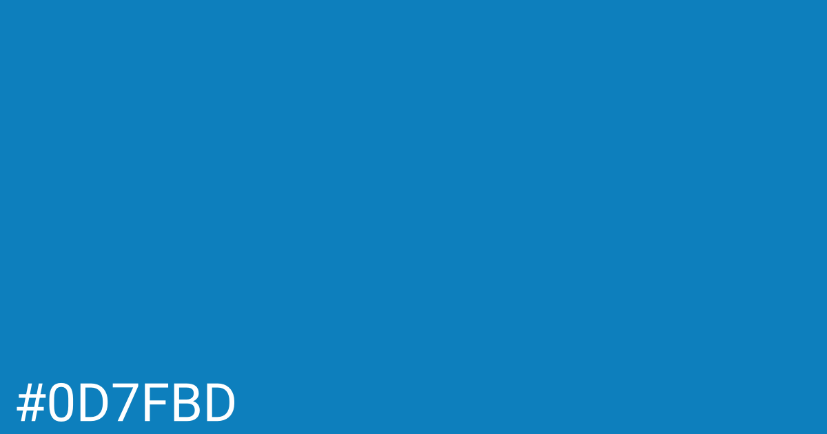 Hex color #0d7fbd graphic
