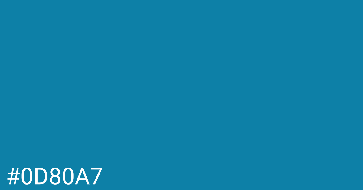 Hex color #0d80a7 graphic