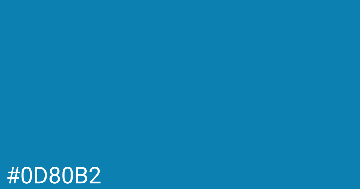 Hex color #0d80b2 graphic