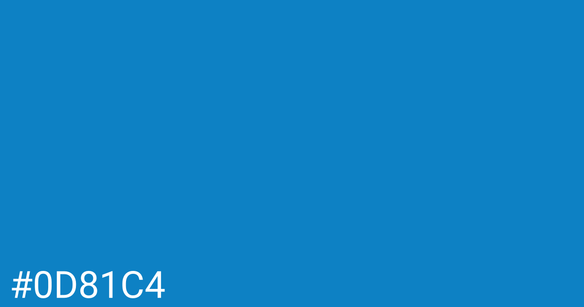 Hex color #0d81c4 graphic