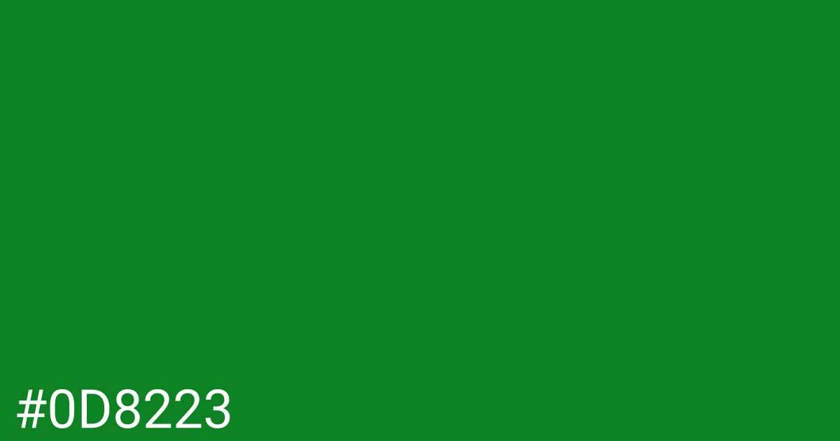 Hex color #0d8223 graphic
