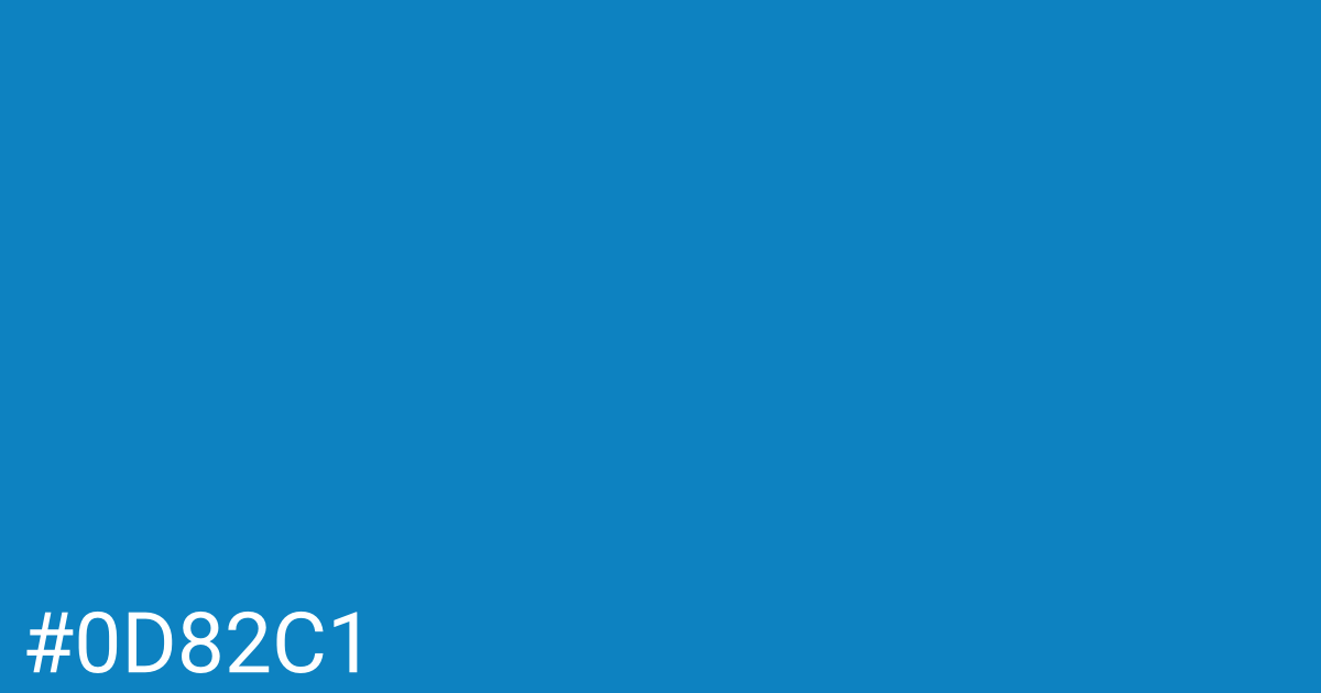 Hex color #0d82c1 graphic