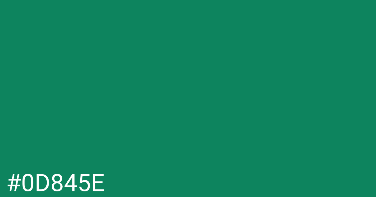 Hex color #0d845e graphic