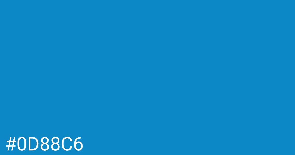 Hex color #0d88c6 graphic