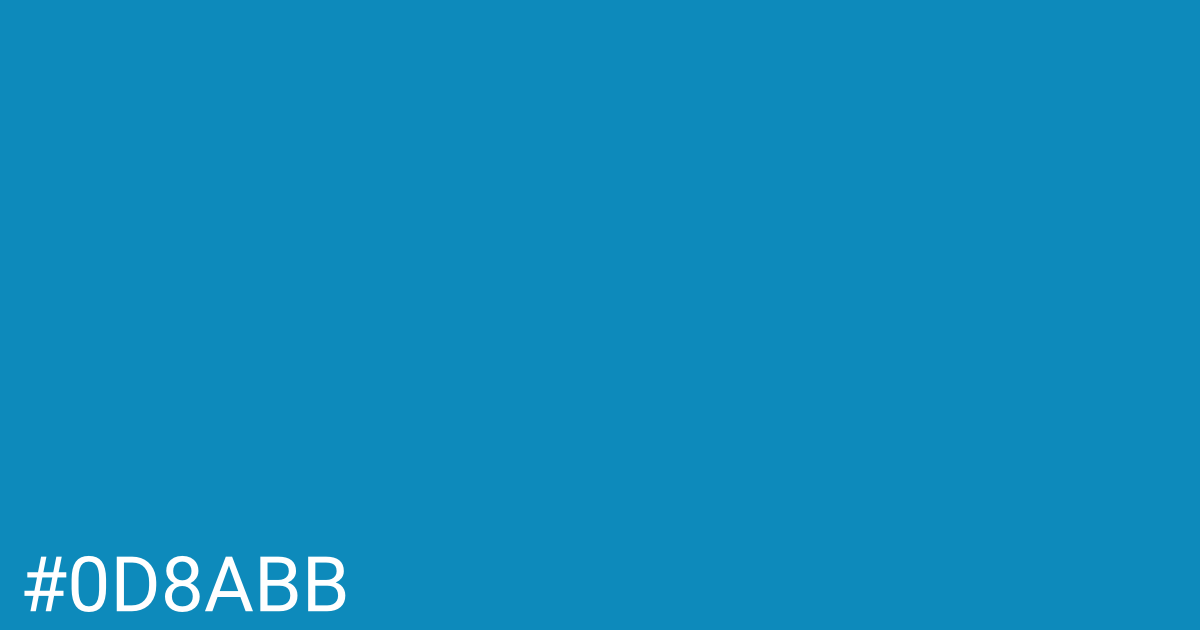 Hex color #0d8abb graphic