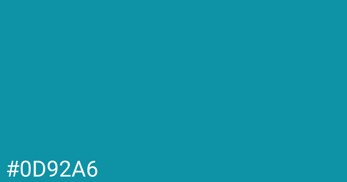 Hex color #0d92a6 graphic