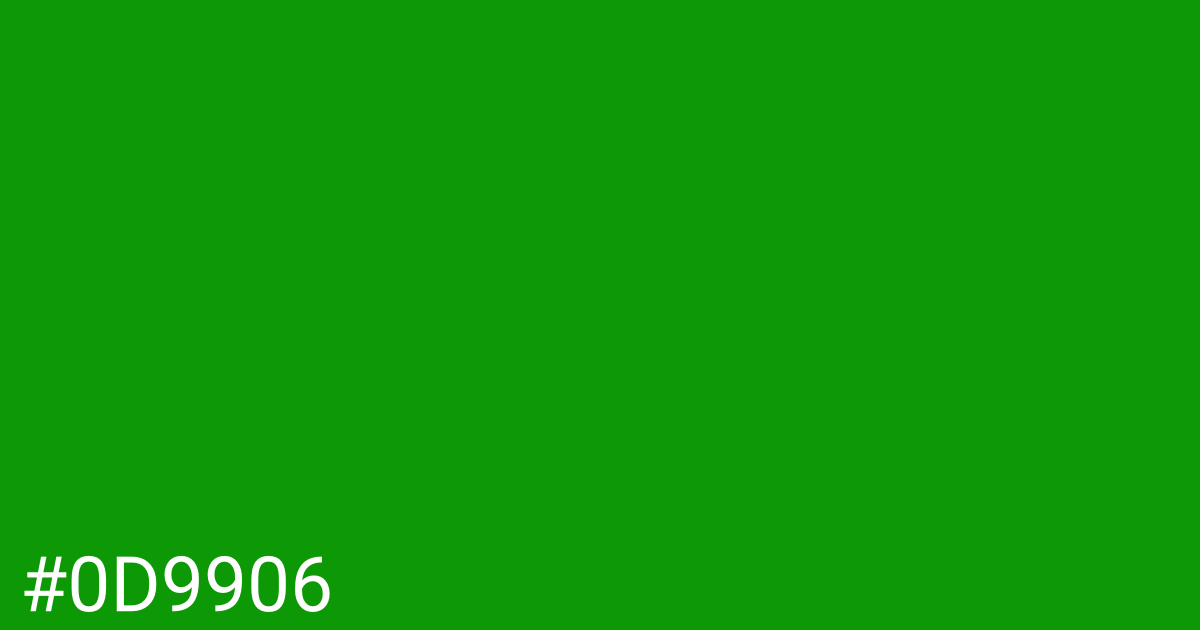 Hex color #0d9906 graphic
