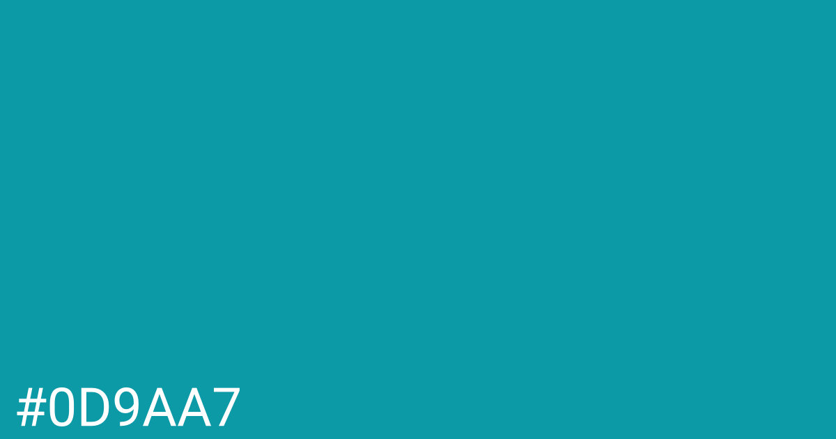 Hex color #0d9aa7 graphic