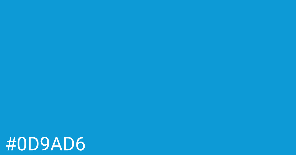 Hex color #0d9ad6 graphic