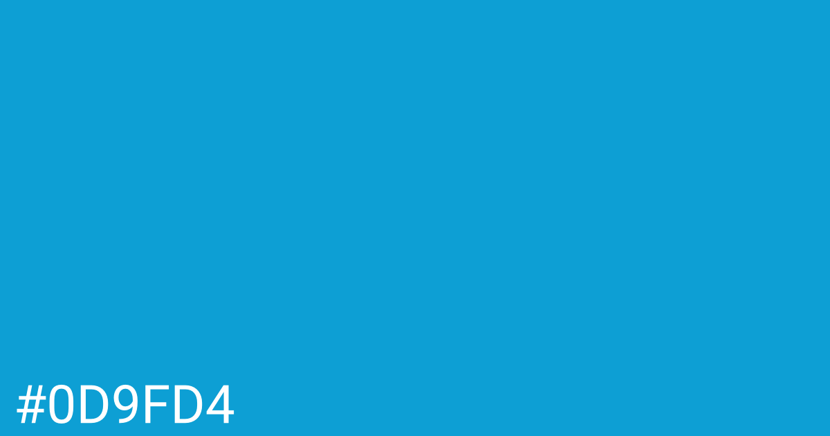 Hex color #0d9fd4 graphic