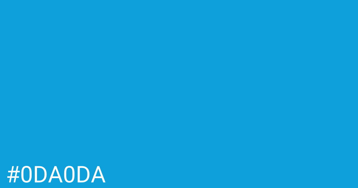 Hex color #0da0da graphic