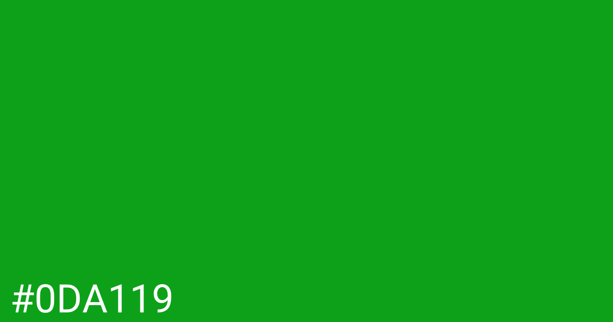 Hex color #0da119 graphic