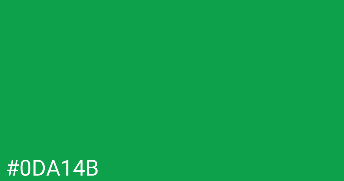 Hex color #0da14b graphic