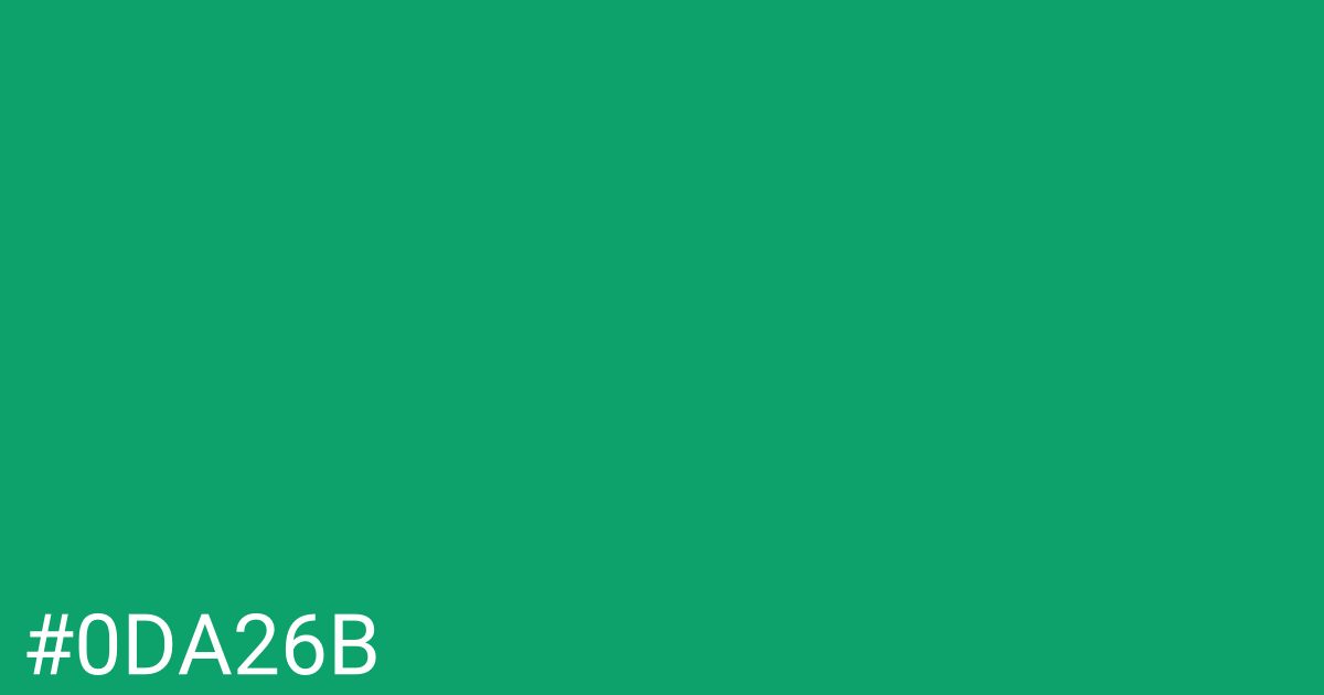 Hex color #0da26b graphic