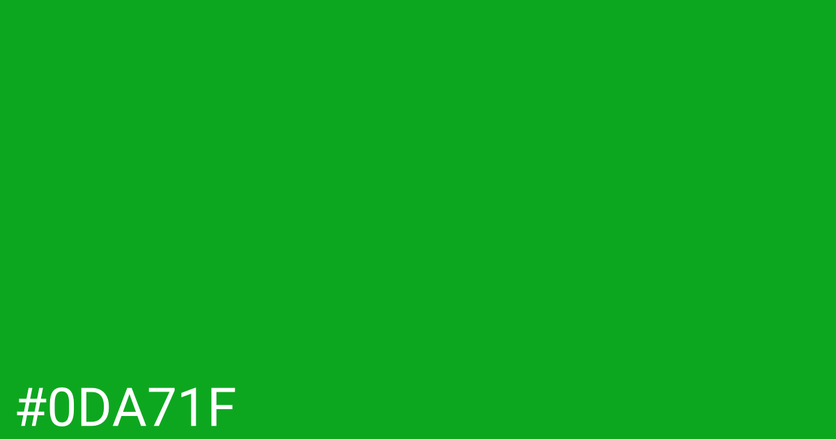Hex color #0da71f graphic
