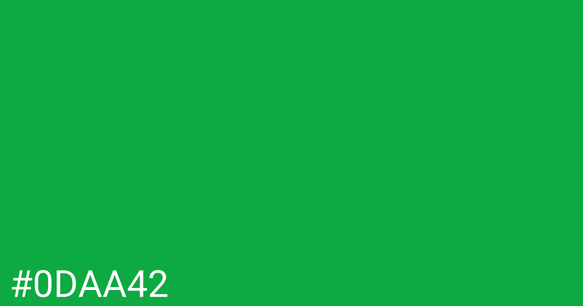 Hex color #0daa42 graphic