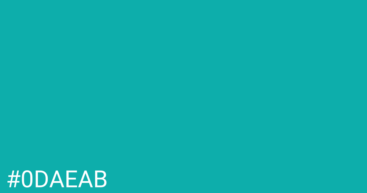 Hex color #0daeab graphic