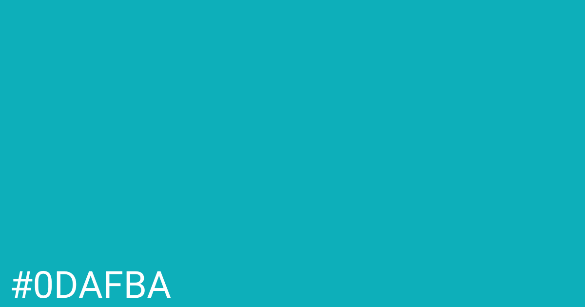 Hex color #0dafba graphic