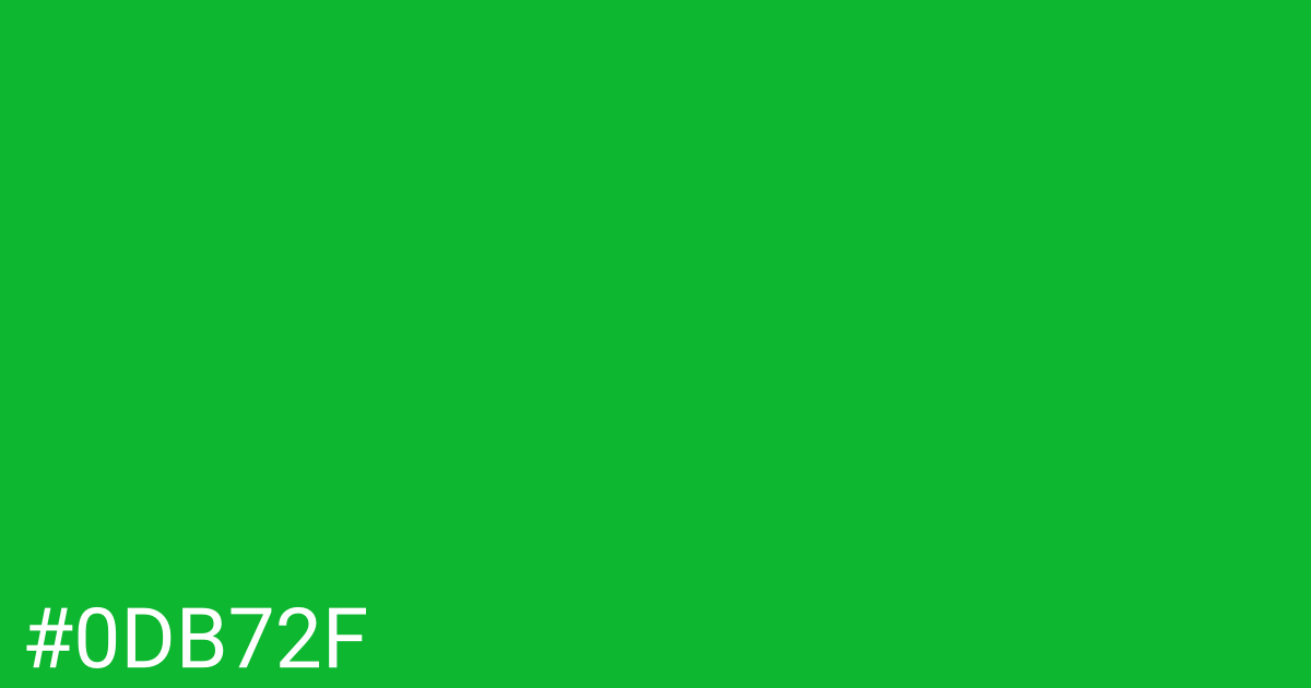 Hex color #0db72f graphic
