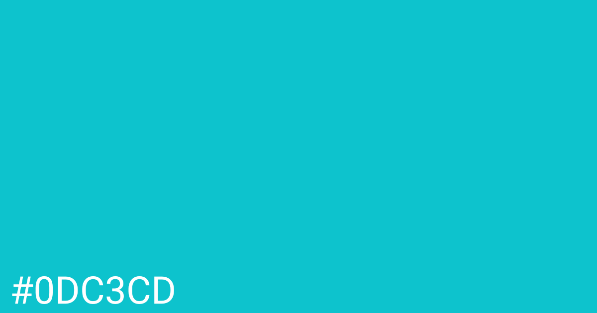 Hex color #0dc3cd graphic