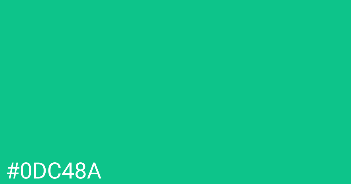 Hex color #0dc48a graphic