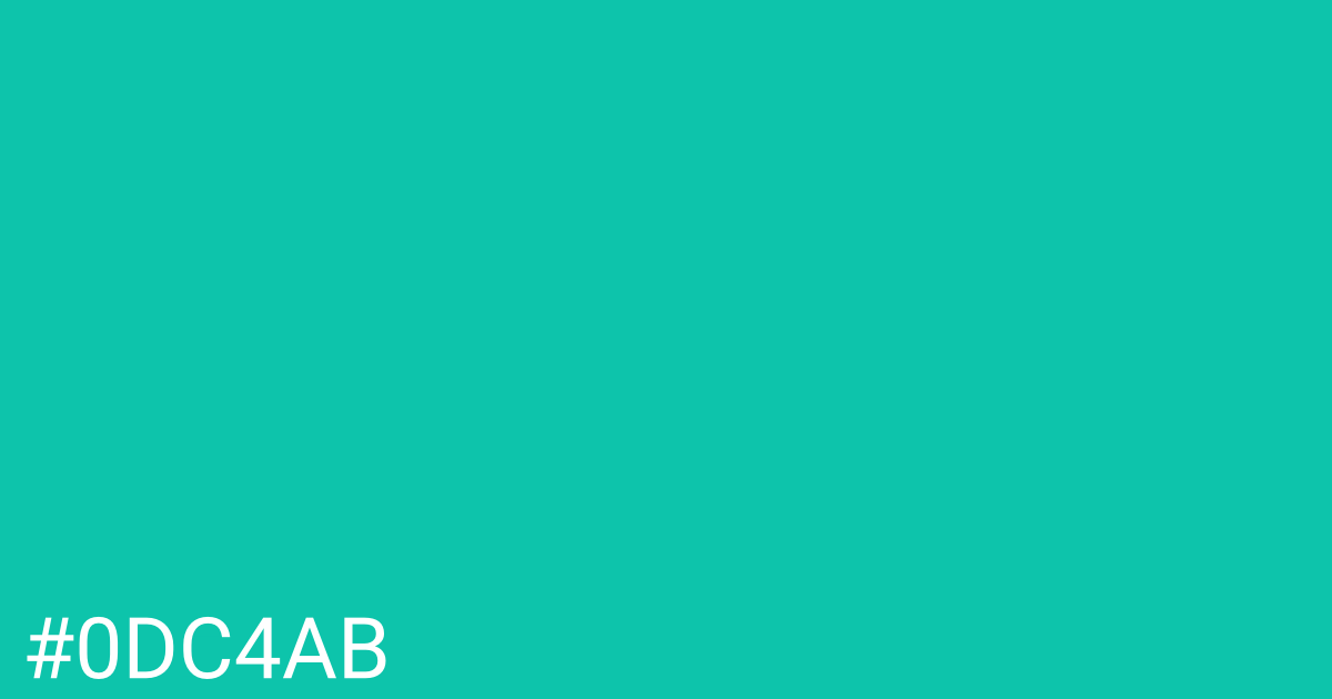 Hex color #0dc4ab graphic