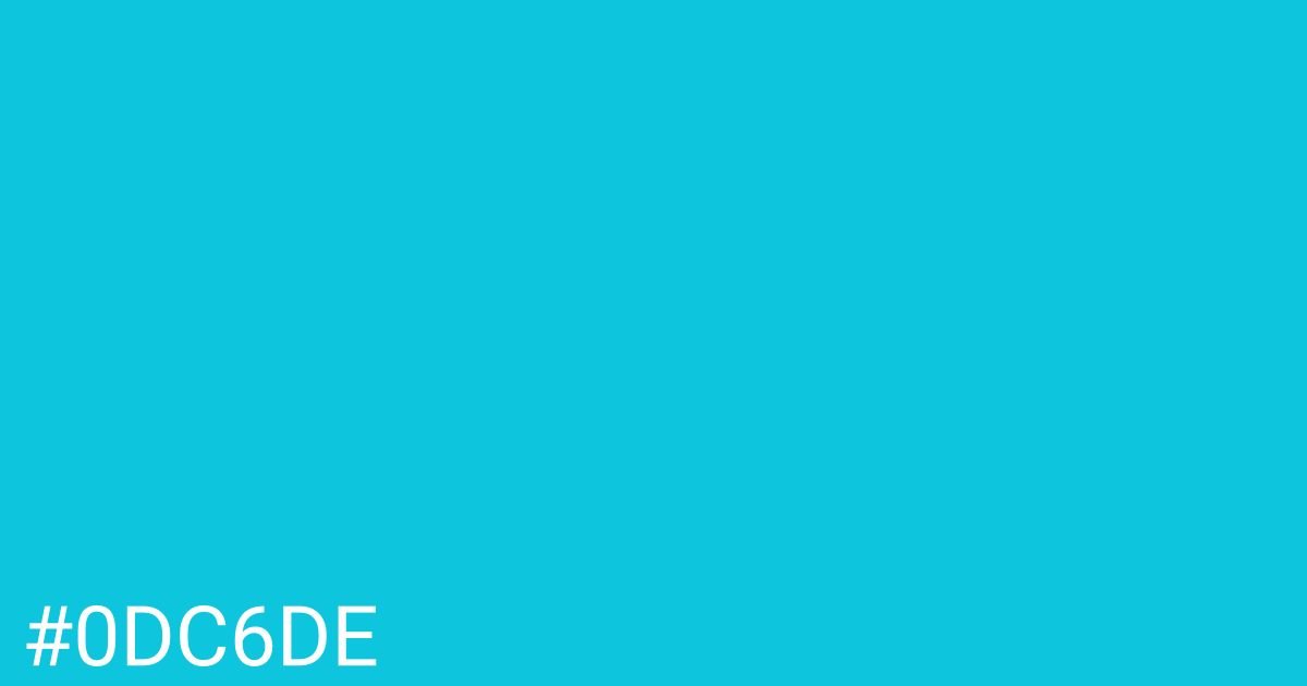 Hex color #0dc6de graphic