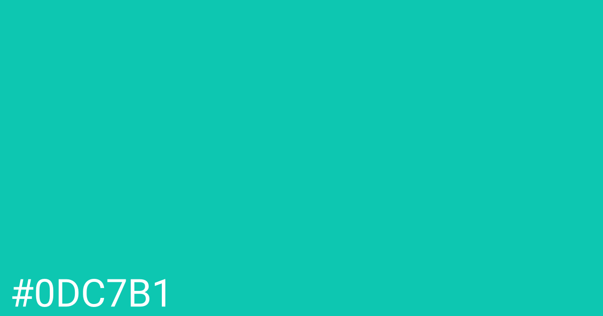 Hex color #0dc7b1 graphic