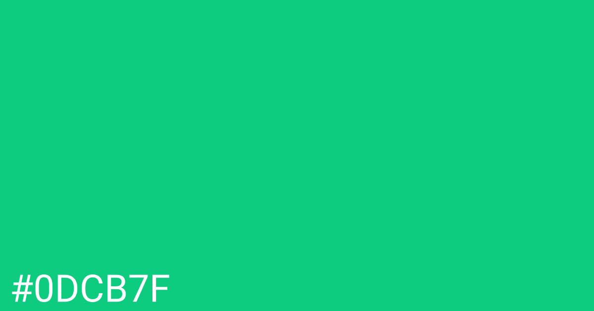Hex color #0dcb7f graphic