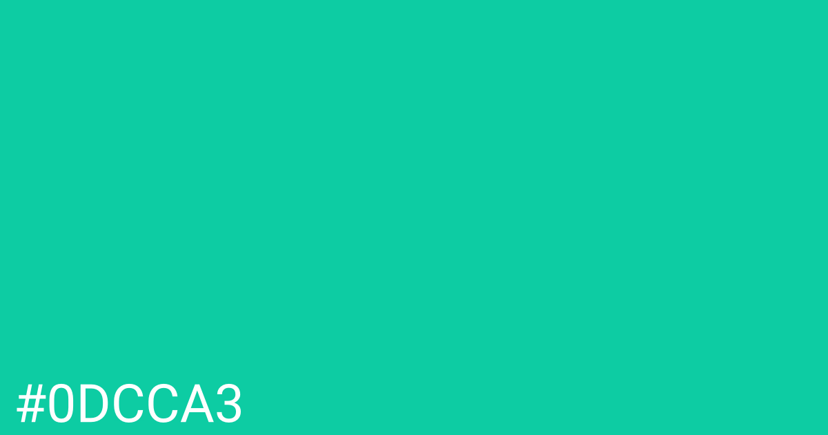 Hex color #0dcca3 graphic