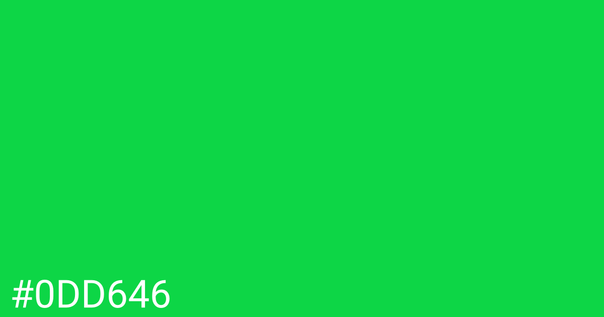 Hex color #0dd646 graphic