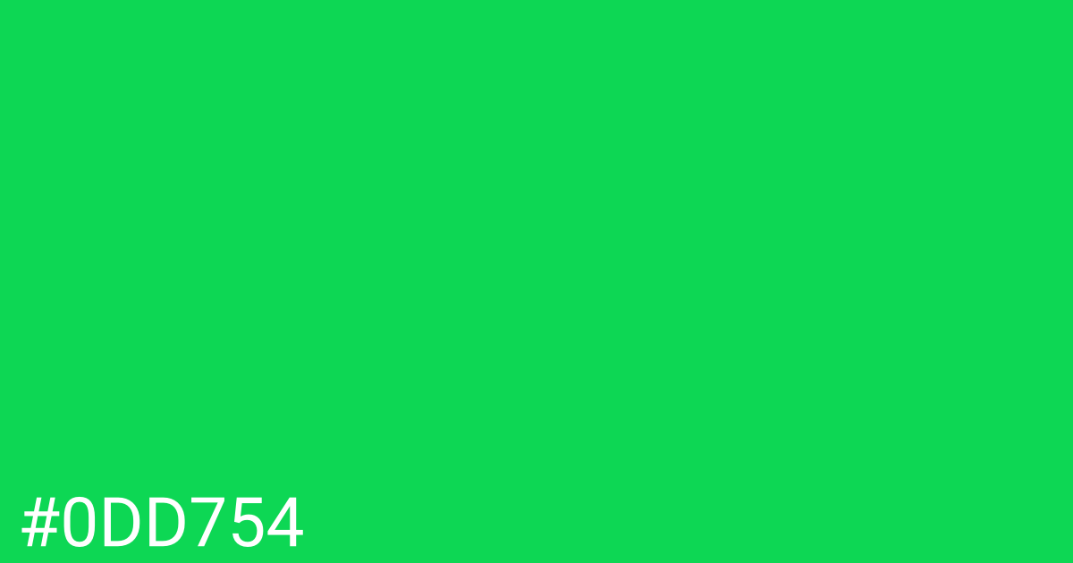 Hex color #0dd754 graphic