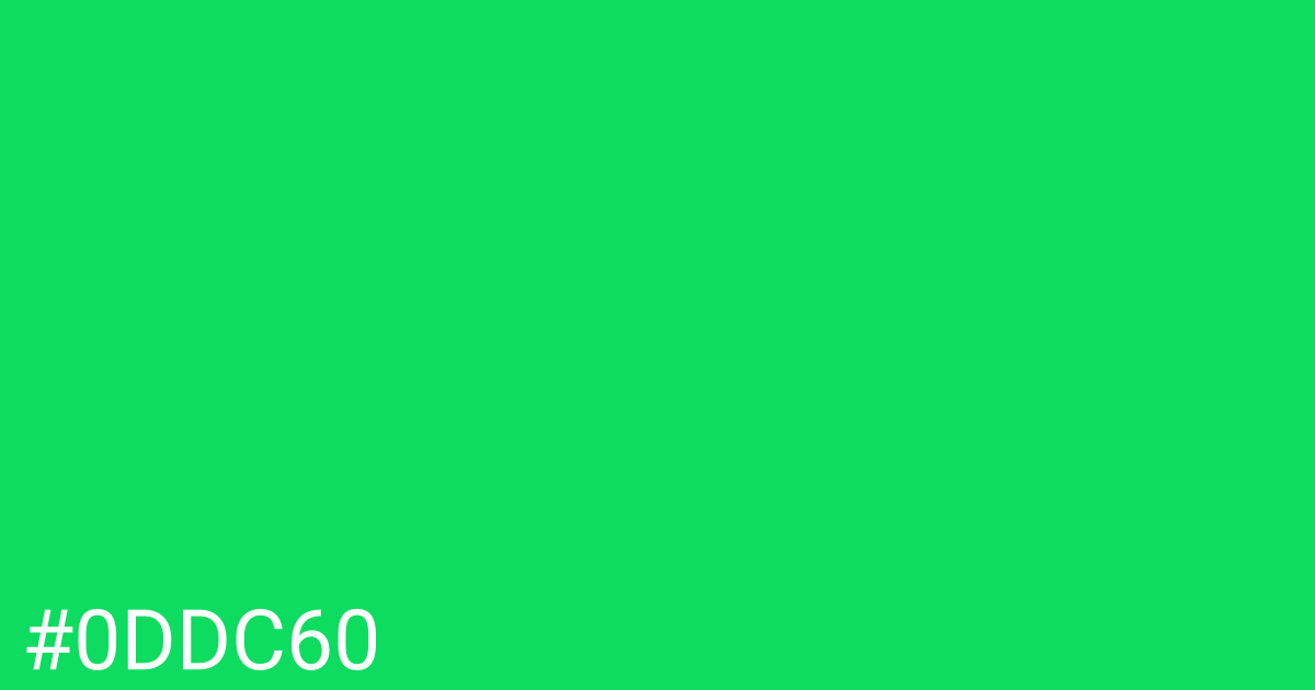 Hex color #0ddc60 graphic