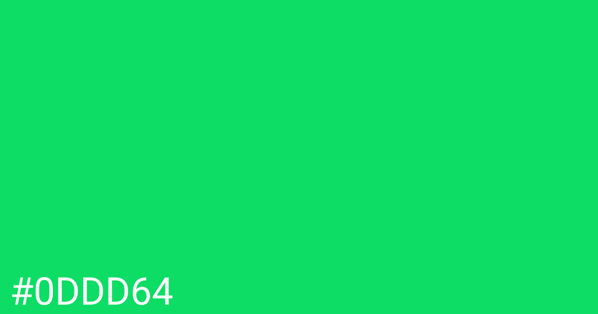 Hex color #0ddd64 graphic