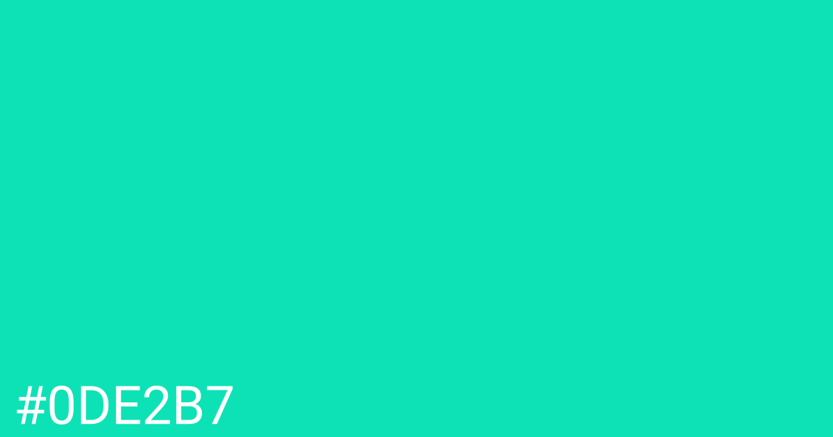 Hex color #0de2b7 graphic