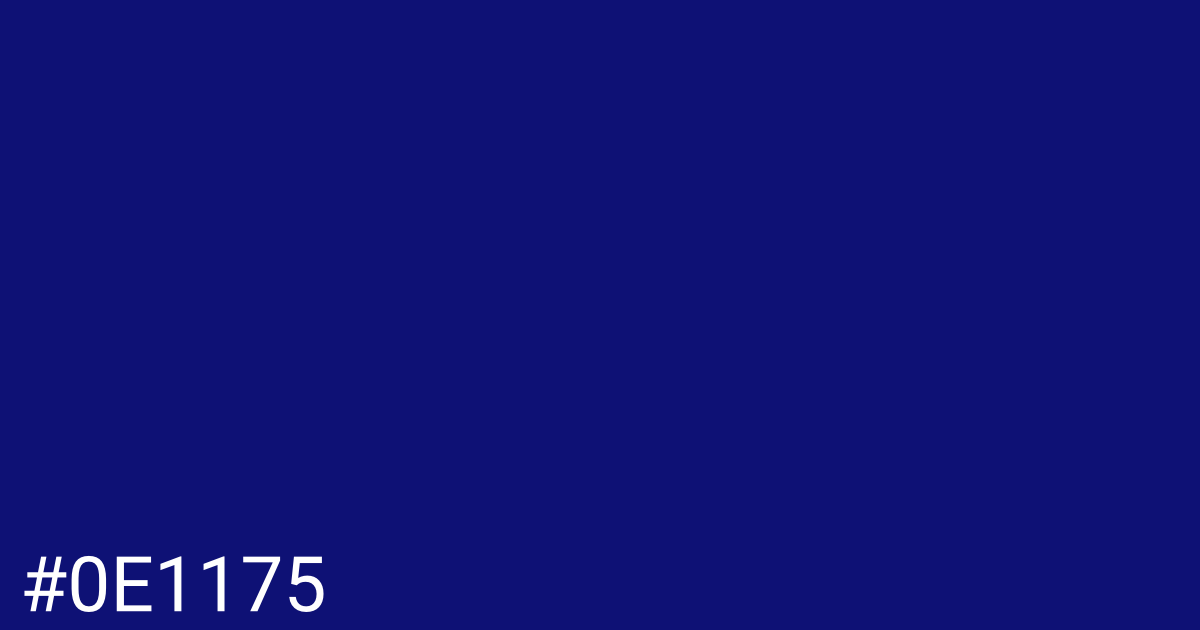 Hex color #0e1175 graphic
