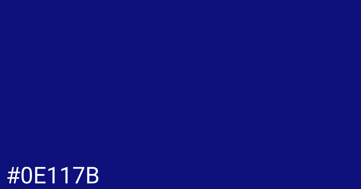 Hex color #0e117b graphic