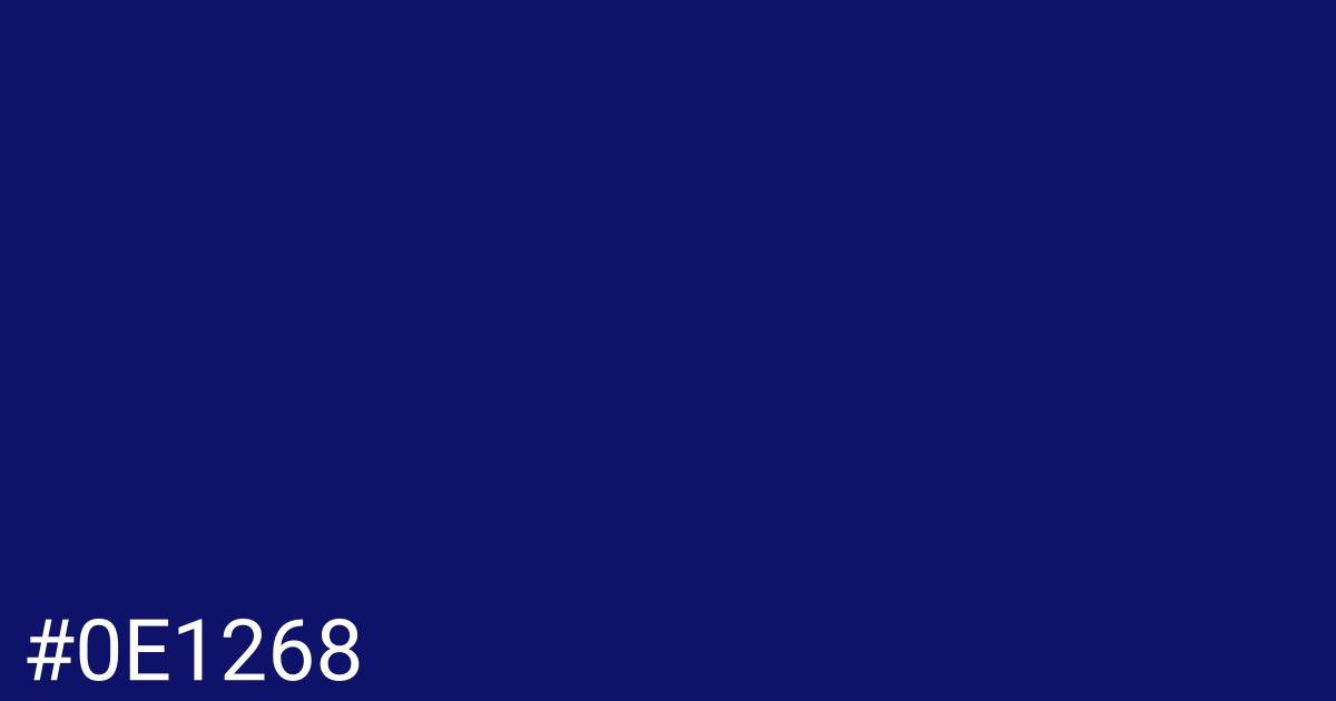 Hex color #0e1268 graphic