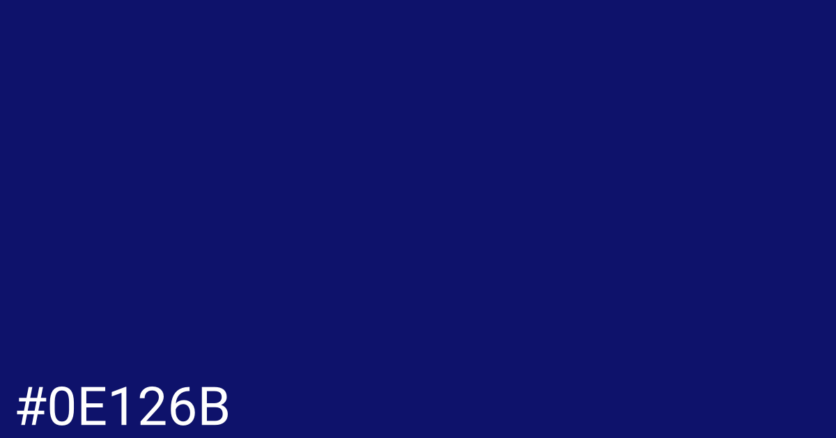 Hex color #0e126b graphic