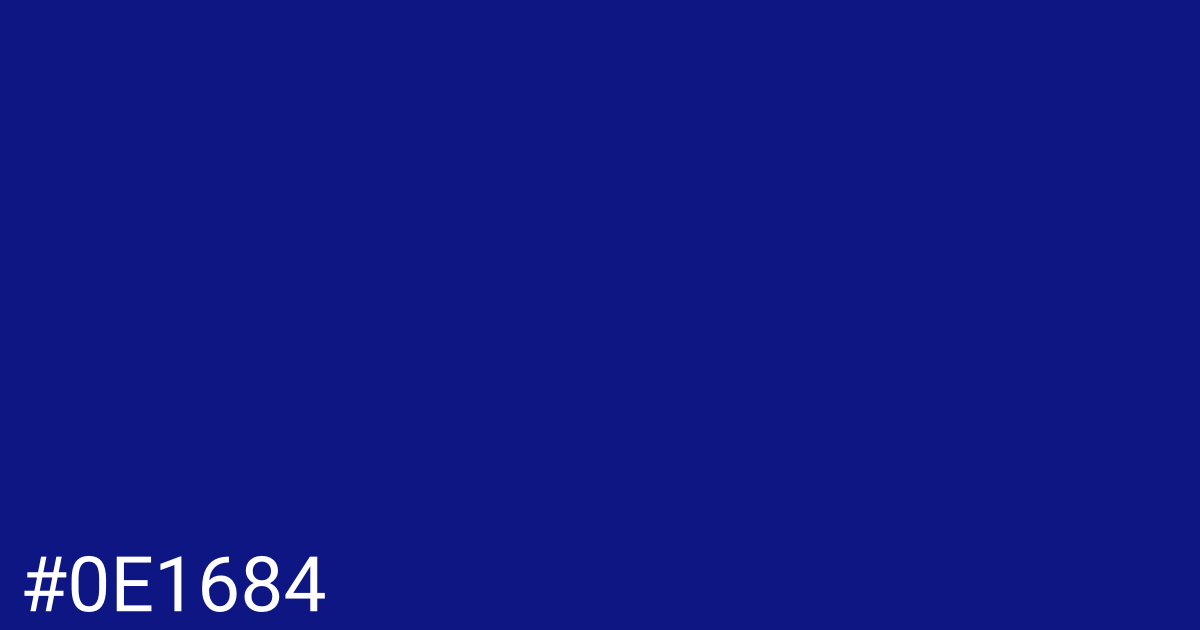 Hex color #0e1684 graphic