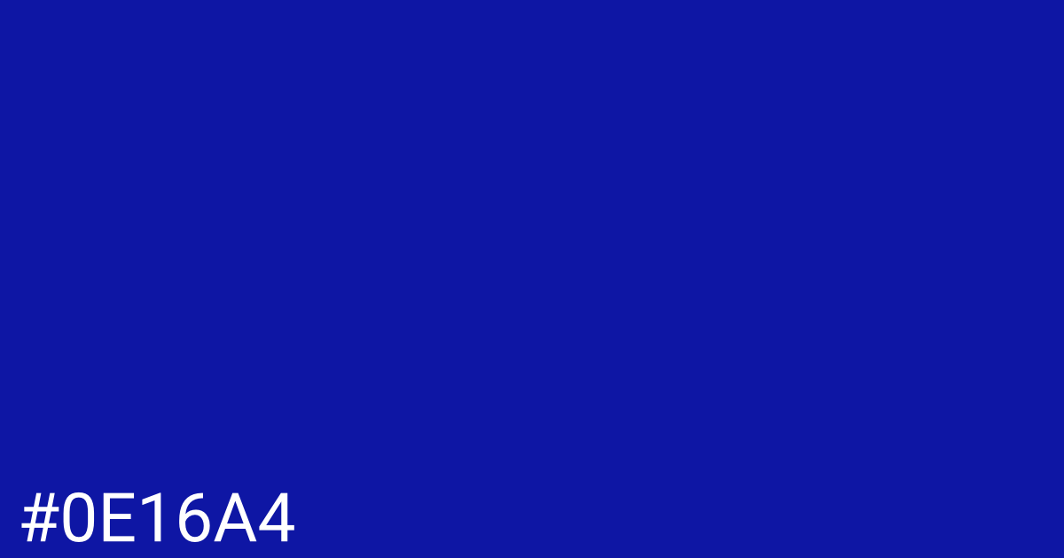 Hex color #0e16a4 graphic