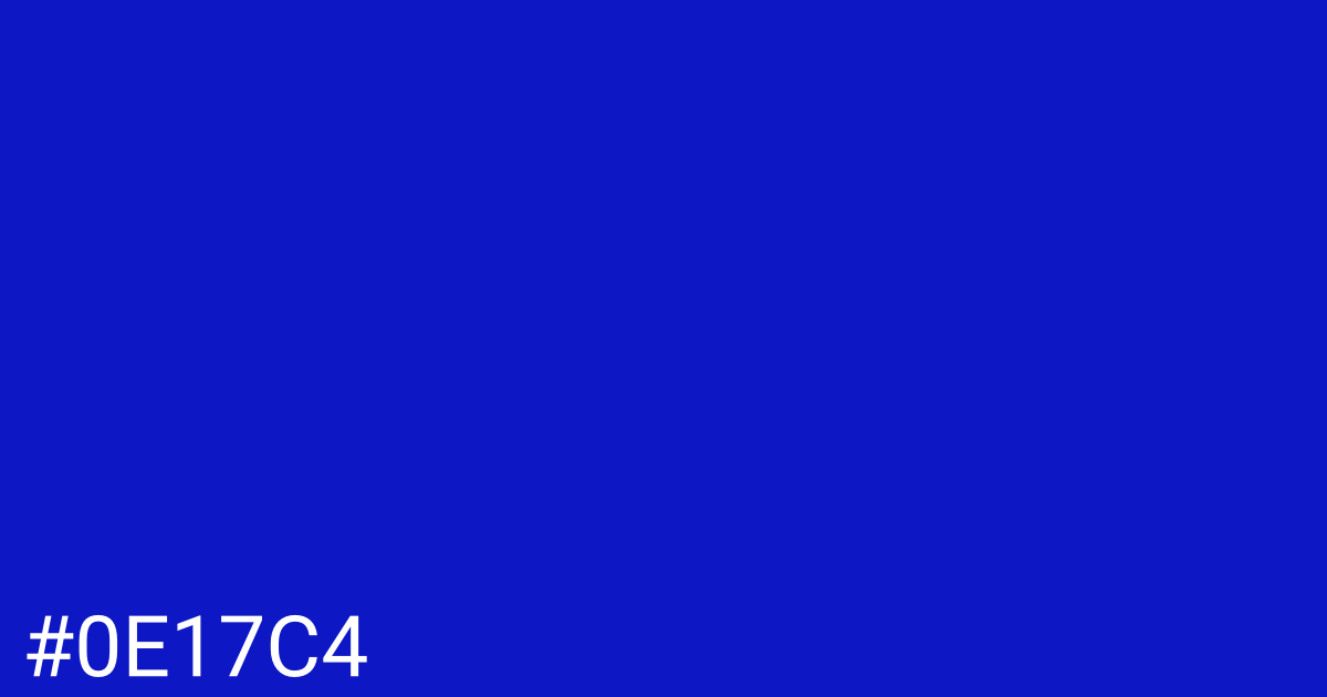 Hex color #0e17c4 graphic