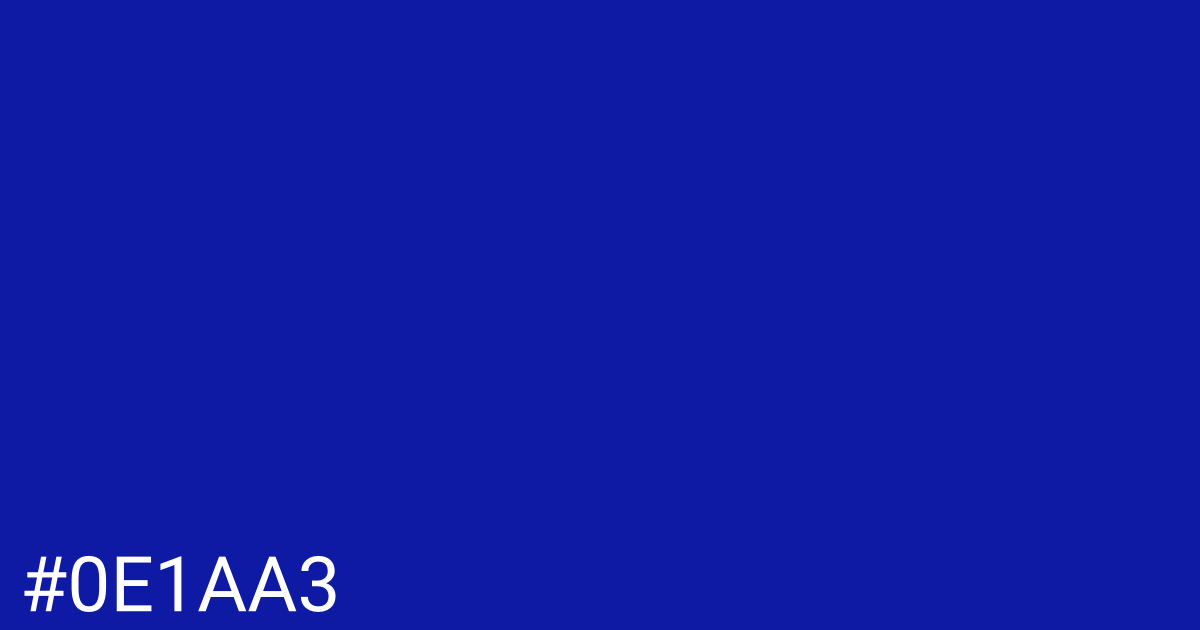 Hex color #0e1aa3 graphic
