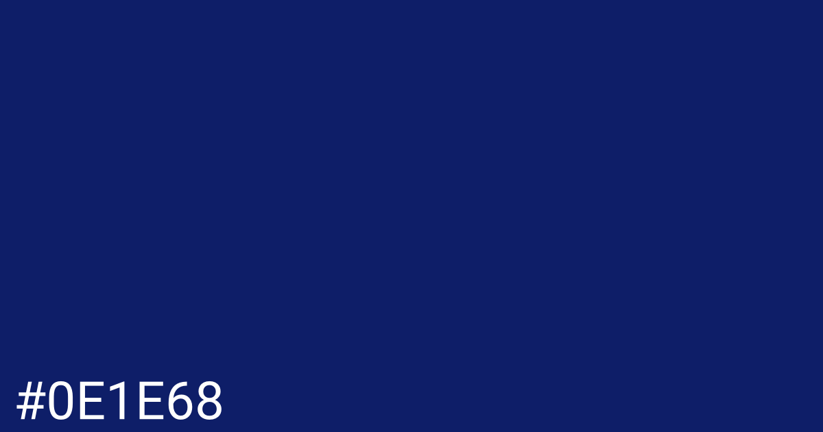 Hex color #0e1e68 graphic