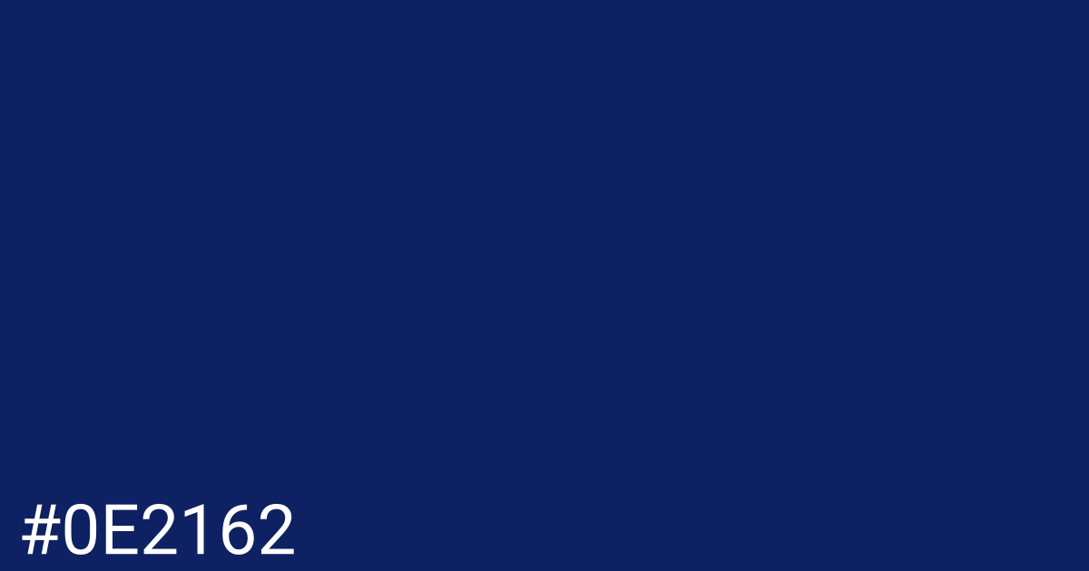Hex color #0e2162 graphic
